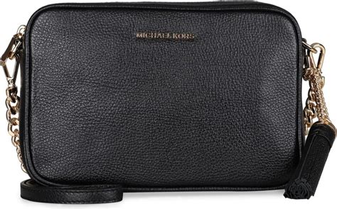 michael kors ginny leather crossbody bag black|Ginny Leather Crossbody Bag .